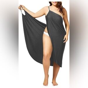 Chic Charcoal Swim Cover-Up